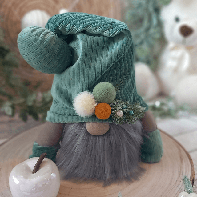 Tomte lutin vert de Noël (29 à 18 cm)