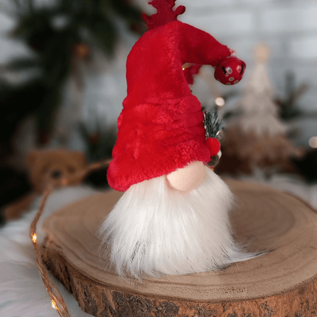 Tomte lutin père Noël aux grelots rouge et blanc