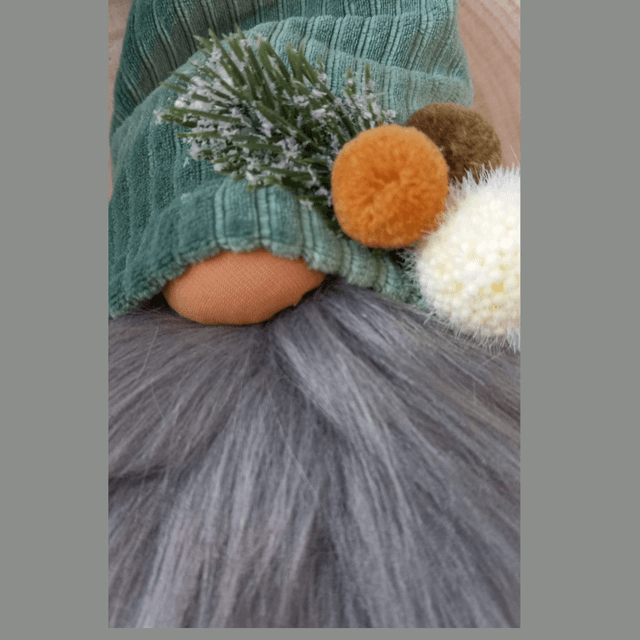  Tomte lutin vert de Noël (22 à 16 cm)