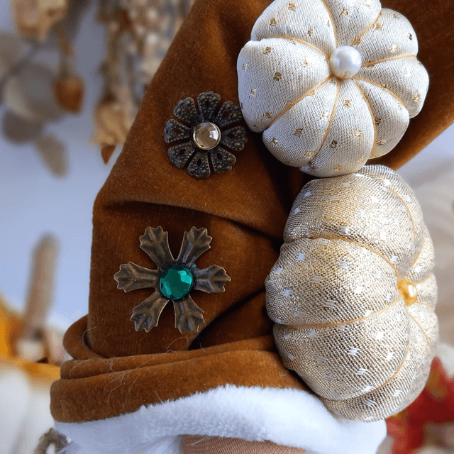 tomte aux citrouilles, gnome d'automne, cadeau spécial