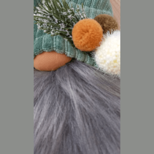 Tomte lutin vert de Noël (22 à 16 cm)