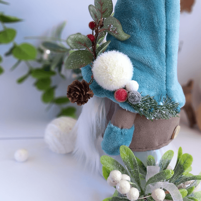 Tomte lutin de Noël au bonnet bleu 