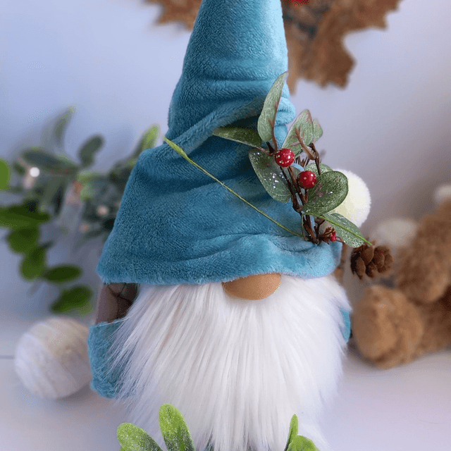 Tomte lutin de Noël au bonnet bleu 