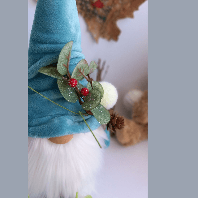 Tomte lutin de Noël au bonnet bleu 