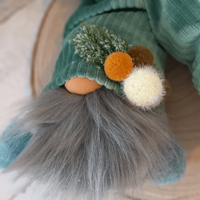  Tomte lutin vert de Noël (22 à 16 cm)