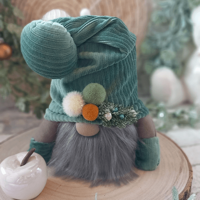 Tomte lutin vert de Noël (29 à 18 cm)